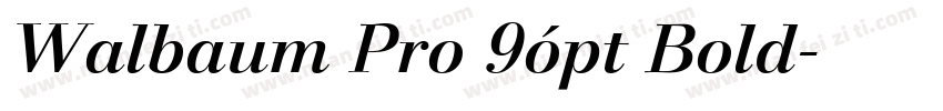 Walbaum Pro 9ópt Bold字体转换